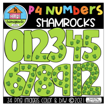 Preview of FREE Shamrock Number Pictures (P4Clips Trioriginals) ST. PATRICK'S DAY CLIPART