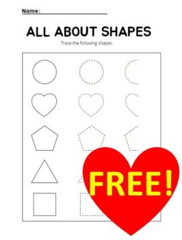 FREE Shape Coloring, Tracing Worksheets | For Toddlers, Preschool ...