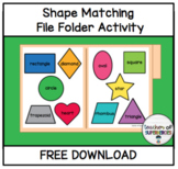 FREE Shape Matching File Folder Activity