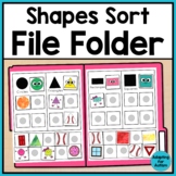 Shapes Sorting File Folder Game | Special Education Math Activity