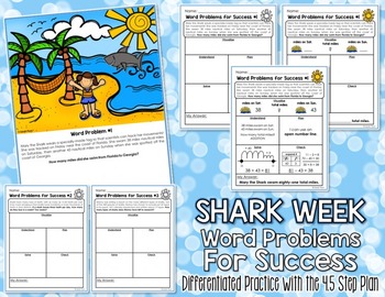 Preview of FREE Shark Week Word Problems {For Success!}