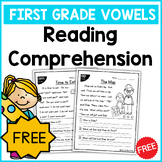FREE Short Vowels Reading First Grade Reading Comprehensio