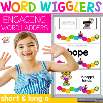 Preview of Short and Long O Game | CVCe Word Ladders | Word Wigglers Movement Activity