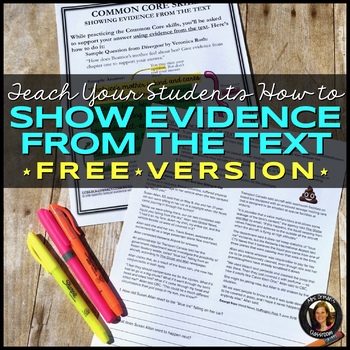 Preview of FREE Show Evidence From the Text: Nonfiction Reading Practice