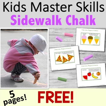 Preview of FREE Sidewalk Chalk Activities - for Summer Fine Motor Skills