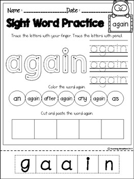 FREE Sight Word Activities (First Grade) by Teaching ...