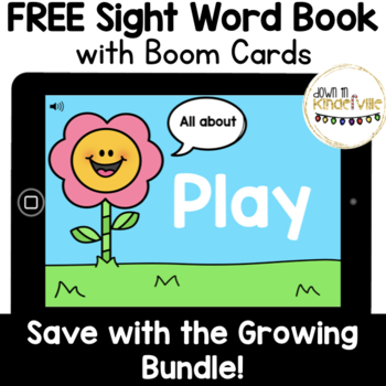 Preview of FREE Sight Word Interactive Book with BOOM Cards Distance Learning