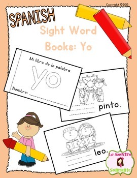Preview of Sight Word Mini Book Freebie: Yo (Spanish)