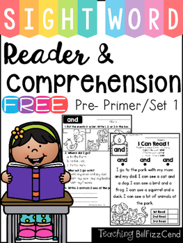 Preview of FREE Sight Word Reader and Comprehension (Set 1)