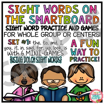 Preview of FREE SMARTBOARD Sight Words and Interactive Mini Game - Sample