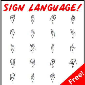 Preview of FREE: Sign Language Alphabet Poster Pack! (8.5 x 11 + 11 X 17)