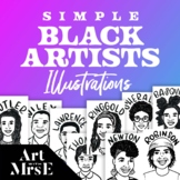 FREE // Simple Black Artist Illustrations