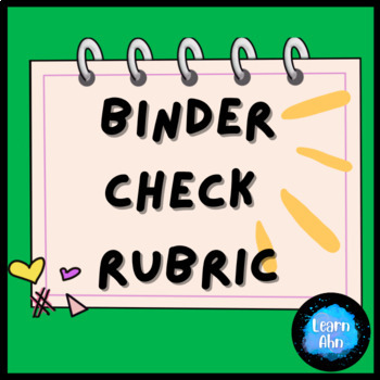 Preview of FREE | Simple Binder Check Rubric