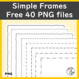 FREE Simple Frames | 40 PNG images and editable PPT with 4