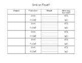 FREE Sink or Float Blank Lab Report