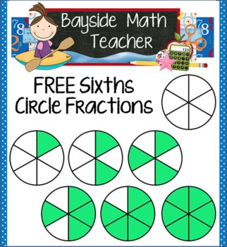 Preview of FREE Sixths Circle Fractions