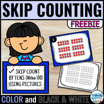 Preview of FREE Skip Counting by 10s (Within 100) - Task Cards | Math Around the Room