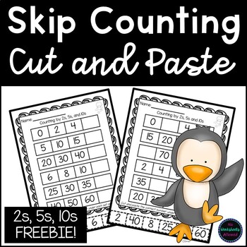 Preview of FREE Skip Counting by 2, 5 and 10 - Cut and Paste