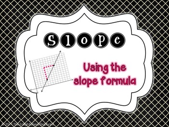 Preview of Slope Formula Introduction, Practice and Game