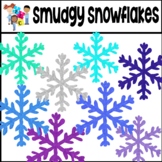 FREE! Smudgy Snowflakes