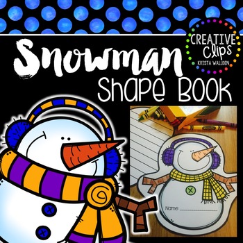 Preview of FREE Snowman Shape Book Sample {Made by Creative Clips Clipart}