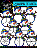 Snowman Clipart Spinners - Winter Clipart {Creative Clips Clipart}