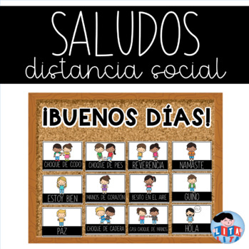 Preview of FREE Social Distance greetings posters in Spanish