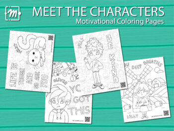 Preview of FREE Social Emotional Learning Characters Feelings (Along Came Oliver) Coloring