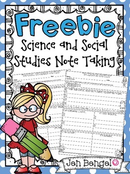 Preview of FREE: Social Studies and Science Note-Taking Student Guides