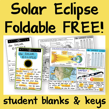 Preview of FREE Solar Eclipse Foldable FREE by Science and Math Doodles