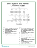 Solar System and Planets Crossword Puzzle!