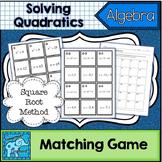 Solve Quadratics by The Square Root Method Matching Game
