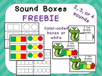 Preview of FREE Sound Boxes for Phoneme Segmentation for Preschool  Kindergarten