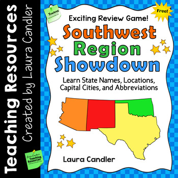 Preview of FREE Southwest Region Showdown | States and Capitals Game