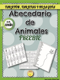FREE Spanish Animal ABC Card - Tarjeton del Abecedario de 