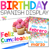 FREE Spanish Birthday Display Bulletin Board