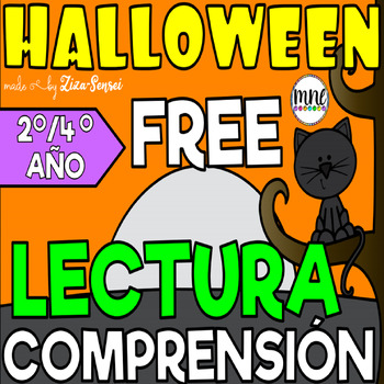 Preview of FREE SPANISH Halloween Reading Comprehension Passages Short Stories ESPAÑOL