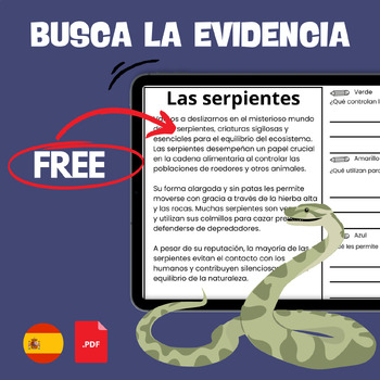 Preview of Save +2 hours FREE Spanish Reading Comprehension Passages  Jungle Animals