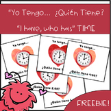FREE Spanish TIME LA HORA Valentine's Day I have Who has Y