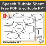 FREE Speech Bubble Sheet -PDF & editable PPT