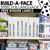 FREE SLP Binder Covers & Spines for Build-A-Face Speech Th