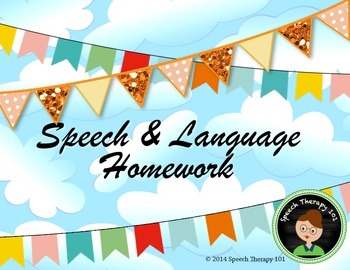 Preview of *FREE*  Speech Therapy Homework Sheets