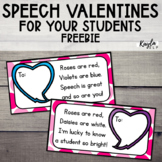 FREE Speech Therapy Valentine's Day Cards