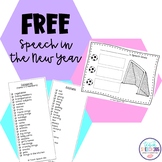 FREE Speech in the New Year for Speech Therapy