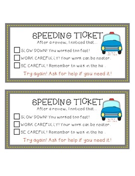 free speeding ticket for classroom management by boy mama teacher mama