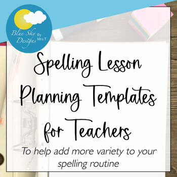 Preview of FREE Spelling Lesson Planning Templates with Spelling Activity Ideas