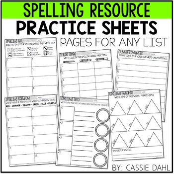 Preview of FREE Spelling Practice Sheets