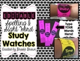 Spelling & Sight Word Study Watches {EDIT with Your List!}