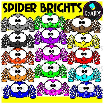 Preview of FREE Spider Brights Clip Art Set {Educlips Clipart}