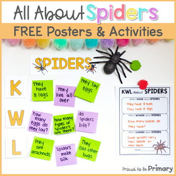 Preview of FREE Spiders Science, Fact Reading, & Writing Activities - Fall Science & ELA
